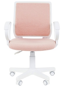 Детское компьютерное кресло CHAIRMAN KIDS 112, ткань букле barni, зефир, пластик белый